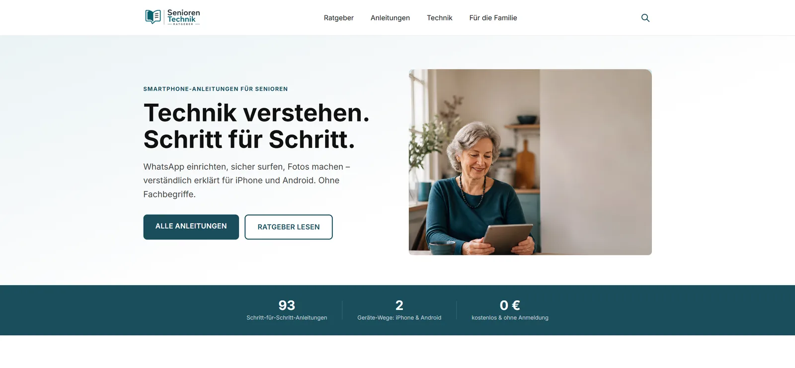Startseite von Senioren Technik Ratgeber